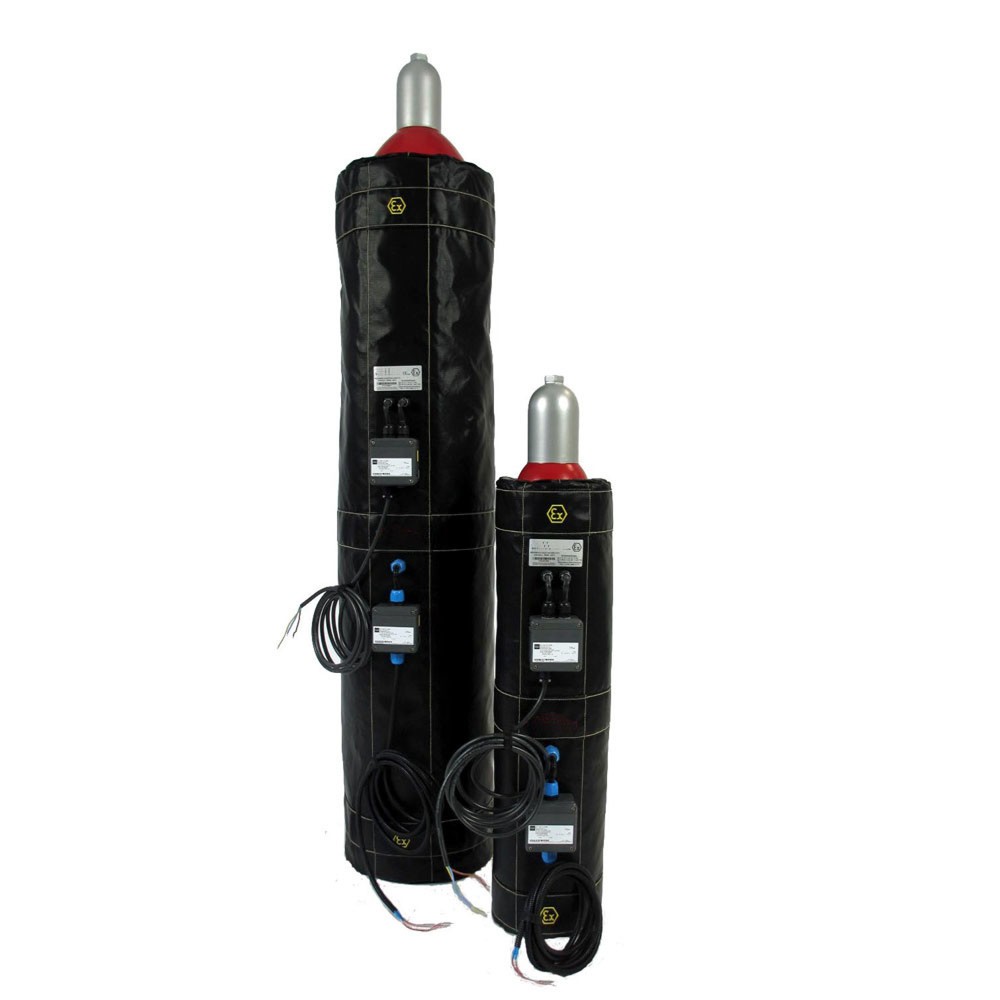 Imagen del producto: Camisa térmica Kuhlmann ATEX para bombona de gas, 10 l, 230 V, 380 W, LxAxH 580 x 25 x 800 mm