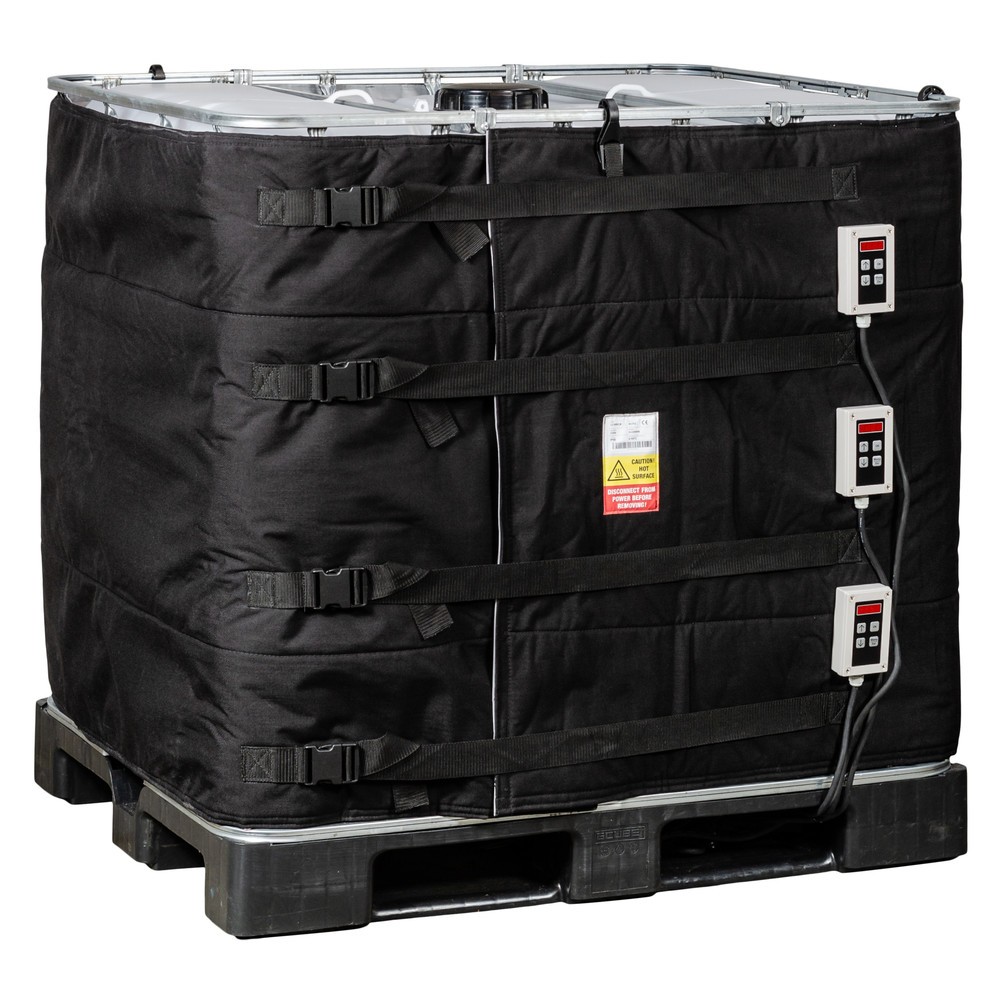 Imagen del producto: Camisa térmica Kuhlmann para contenedor IBC, con 3 reguladores digitales, 1.000 l, 0-90ºC, 230 V, 3x 1.000 W, LxH 4.400 x 1.000 mm