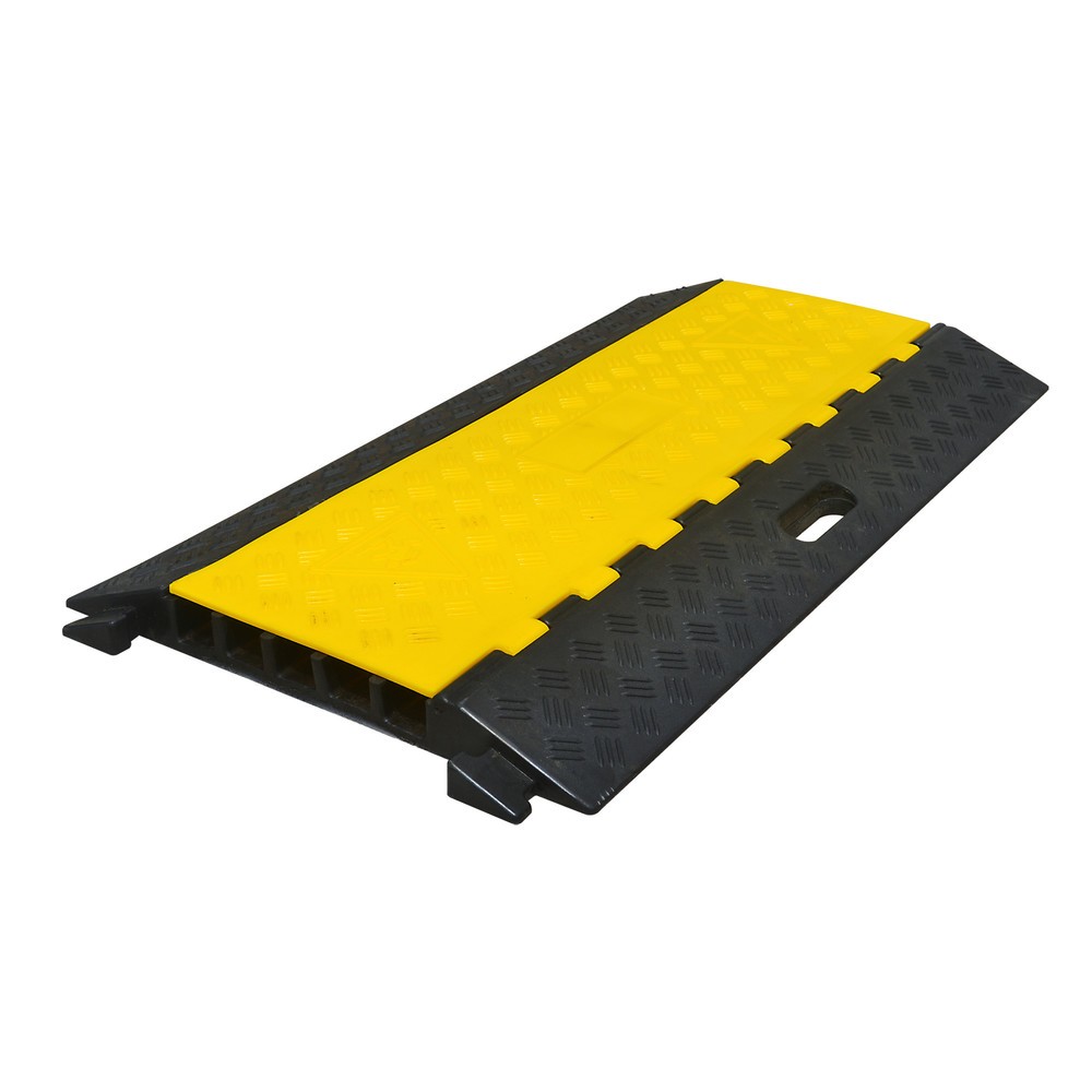 Immagine del prodotto: Canalina passacavi con 5 vani, innestabile, AxLxP 50 x 900 x 500 mm, nero/giallo