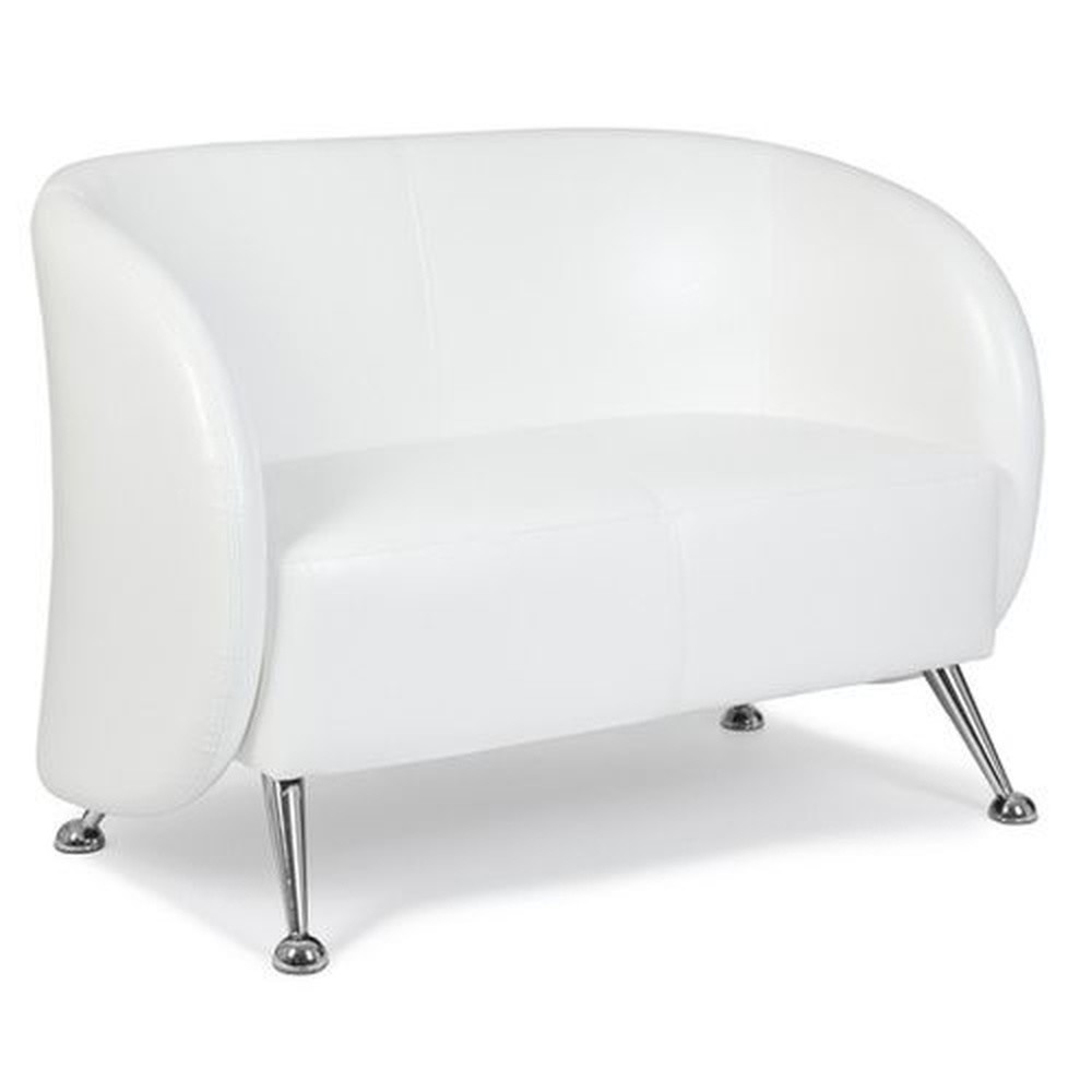 N° de l'image du produit 2 : hjh OFFICE Canapé lounge / Canapé club ST. LUCIA similicuir, 2 places, blanc