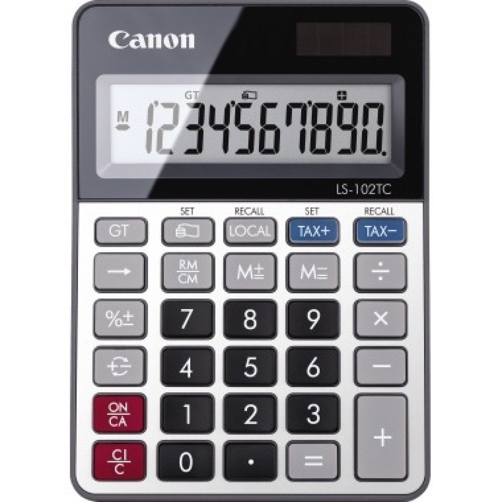 Produktabbildung: Canon Tischrechner LS-102TC 12stellig Solar/Batterie