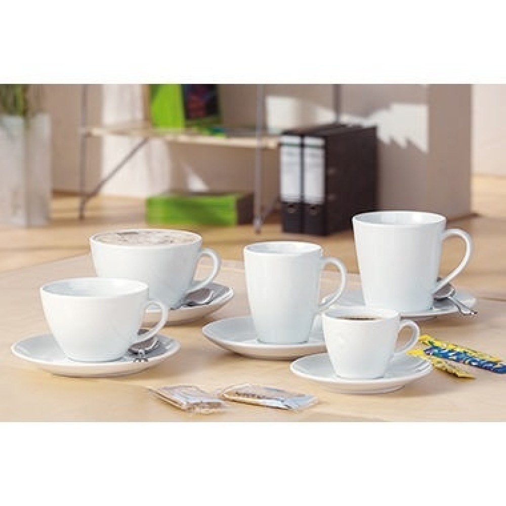 Produktabbildung: Esmeyer Cappuccinotasse Bistro 52 433-213 ws 6 St./Pack. +Untertasse