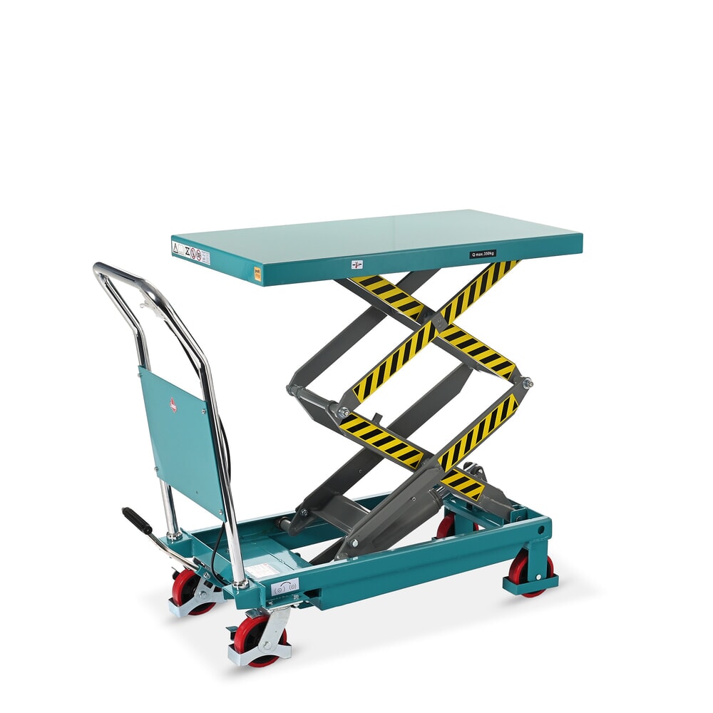 Immagine del prodotto n. 7: Carrello a doppio pantografo con piano elevatore Ameise®, portata 350 kg, piattaforma da 910 x 500 mm