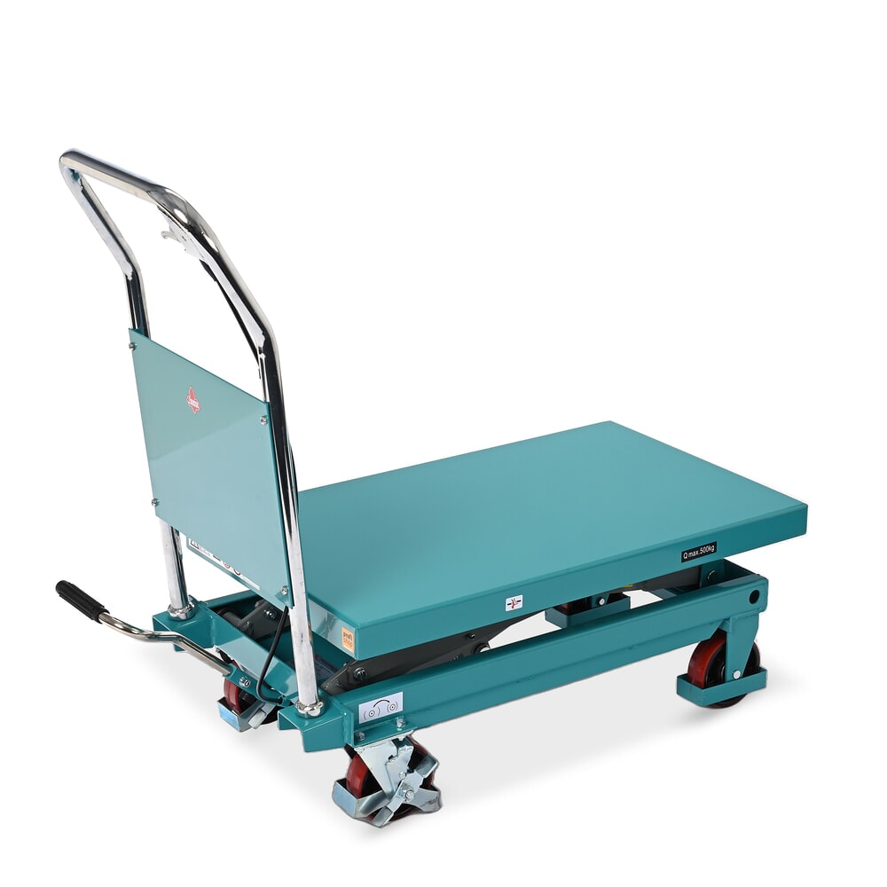 Immagine del prodotto n. 8: Carrello a pantografo con piano elevatore Ameise®, staffa fissa, portata 500 kg, piattaforma da 850 x 500 mm
