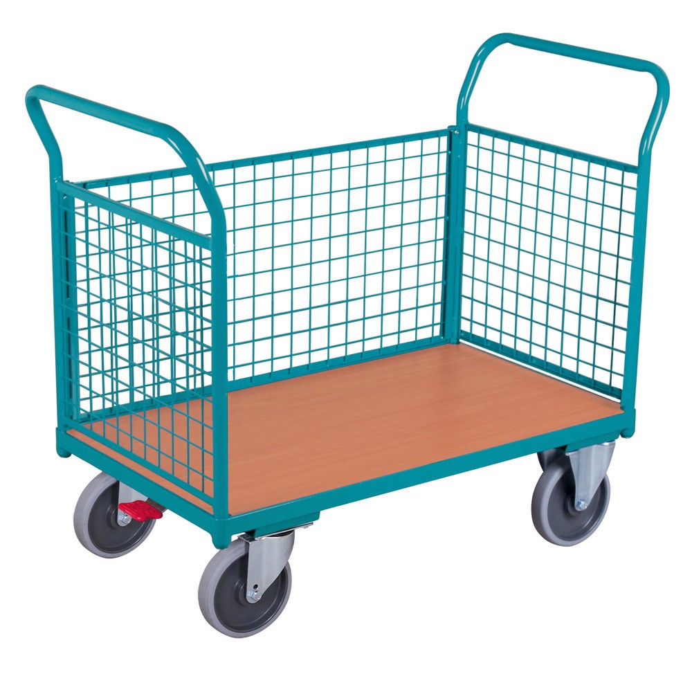 Immagine del prodotto: carrello a piattaforma Ameise®, 3 lati con pareti reticolari, area di carico LxP 676 x 1.000 mm
