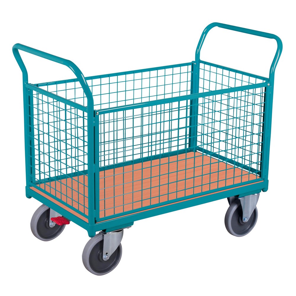 Immagine del prodotto: carrello a piattaforma Ameise®, 4 lati con pareti reticolari, area di carico LxP 652 x 1.000 mm