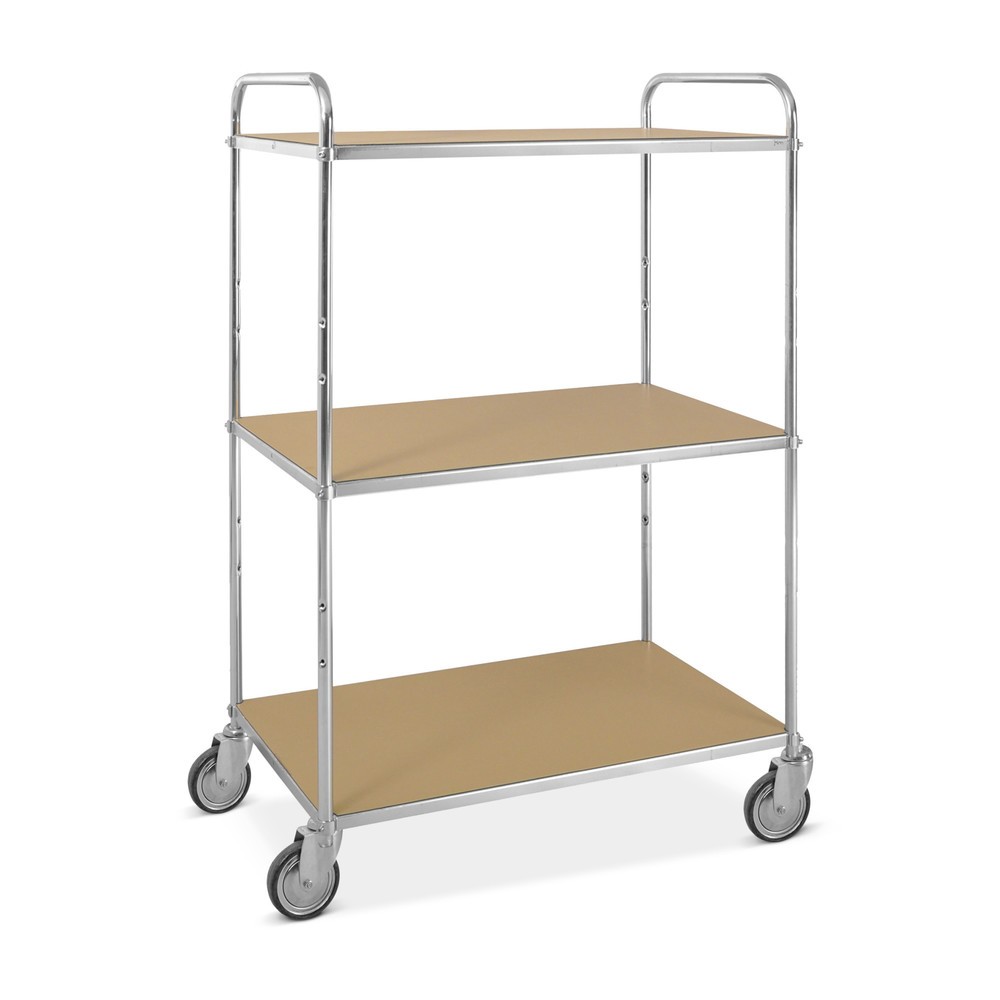 Immagine del prodotto: Carrello a ripiani ESD, altezza staffa 1.445 mm, 3 ripiani da 940 x 540 mm