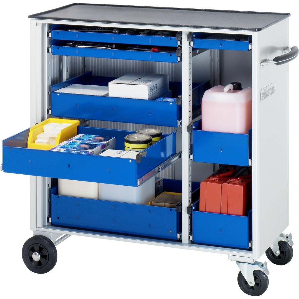Immagine del prodotto: Carrello portautensili RAU serie adlatus, AxLxP 1.080 x 1.025 x 520 mm, 8 cassetti 3 x 40, 2 x 105, 3 x 130 mm, piano di lavoro in metallo