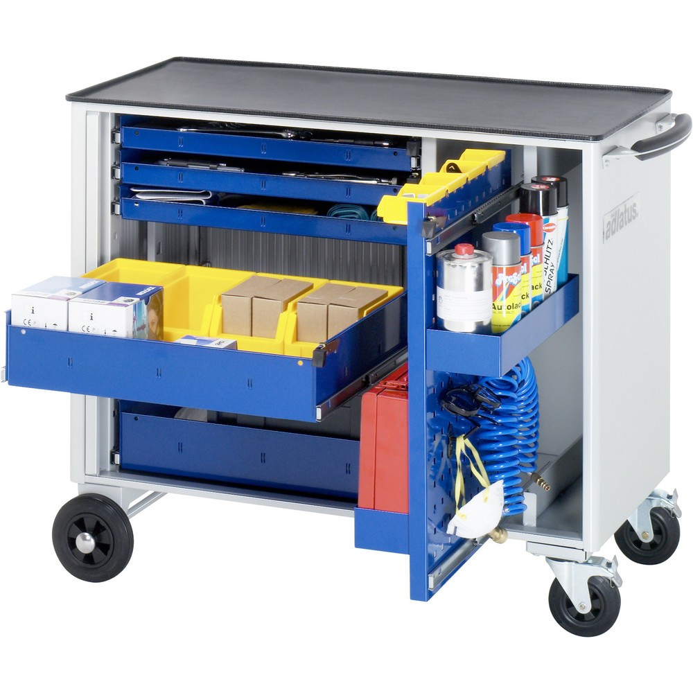 Immagine del prodotto: Carrello portautensili RAU serie adlatus, AxLxP 890 x 1.025 x 520 mm, 5 cassetti 3 x 40, 2 x 105 mm, piano di lavoro in metallo