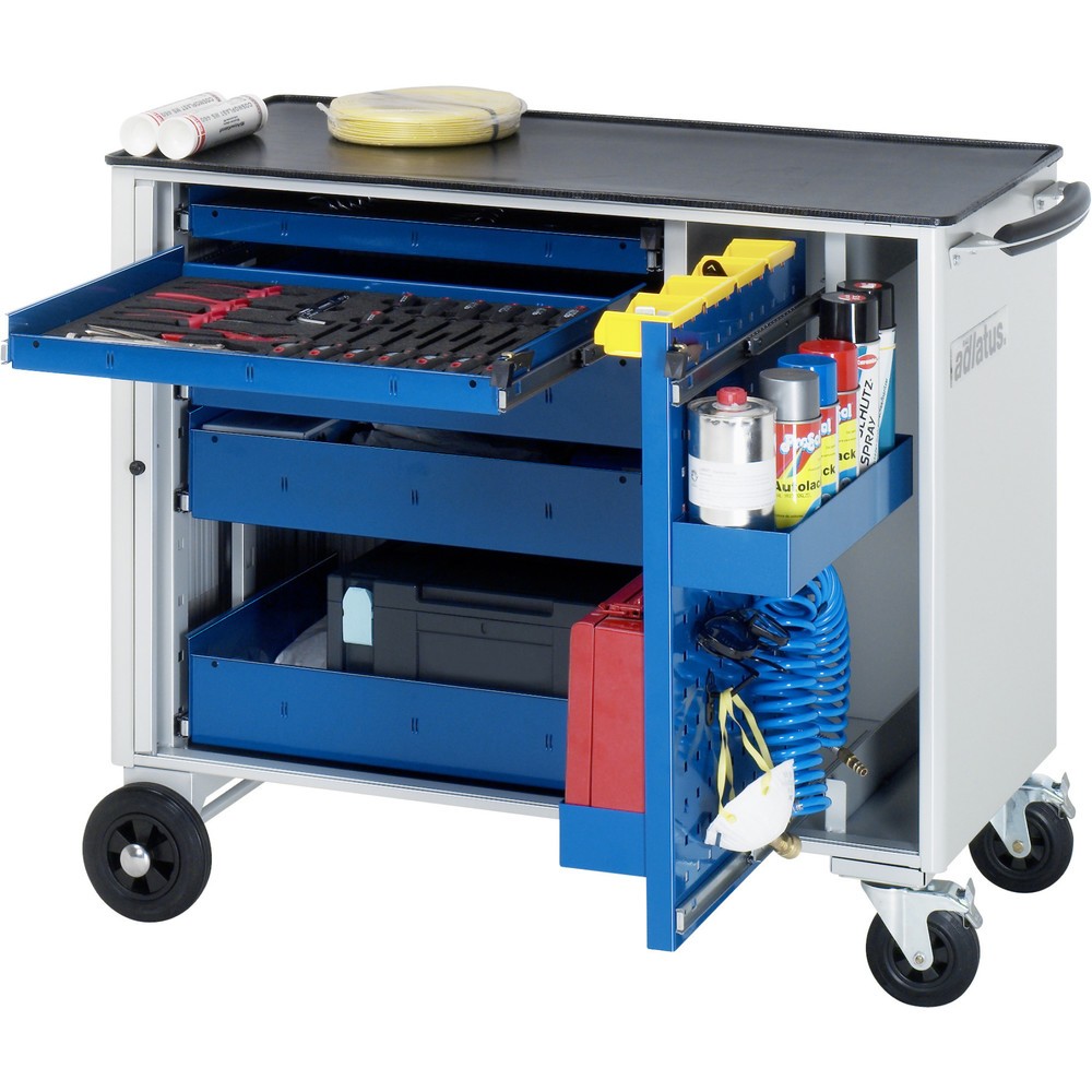 Immagine del prodotto: Carrello portautensili RAU serie adlatus, AxLxP 890 x 1.025 x 520 mm, 5 cassetti 2 x 40, 3 x 105 mm, piano di lavoro in metallo