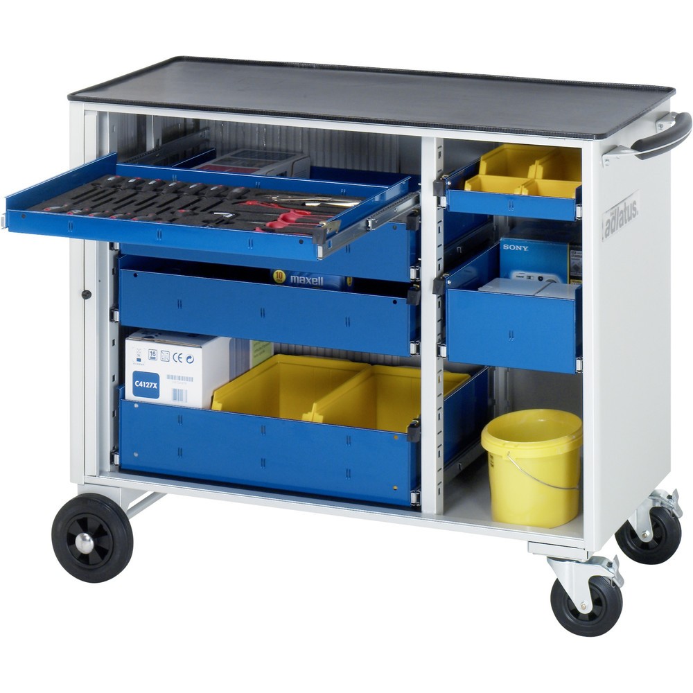 Immagine del prodotto: Carrello portautensili RAU serie adlatus, AxLxP 890 x 1.025 x 520 mm, 6 cassetti 2 x 40, 2 x 105, 2 x 130 mm, piano di lavoro in metallo
