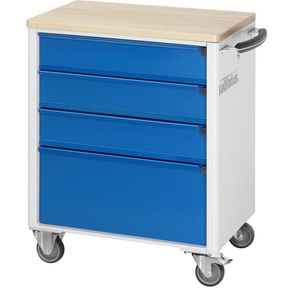 Immagine del prodotto n. 4: Carrello portautensili RAU serie adlatus 700, AxLxP 860 x 700 x 510 mm, 4 cassetti 3 x 130, 1 x 260 mm, piano di lavoro in faggio