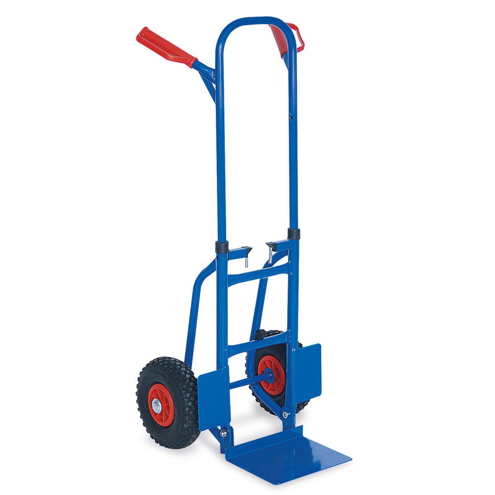 Imagen del producto: carretilla apiladora apilable BASIC, bandajes plegables a prueba de pinchazos, capacidad de carga 150 kg, pala AxD 270 x 200 mm