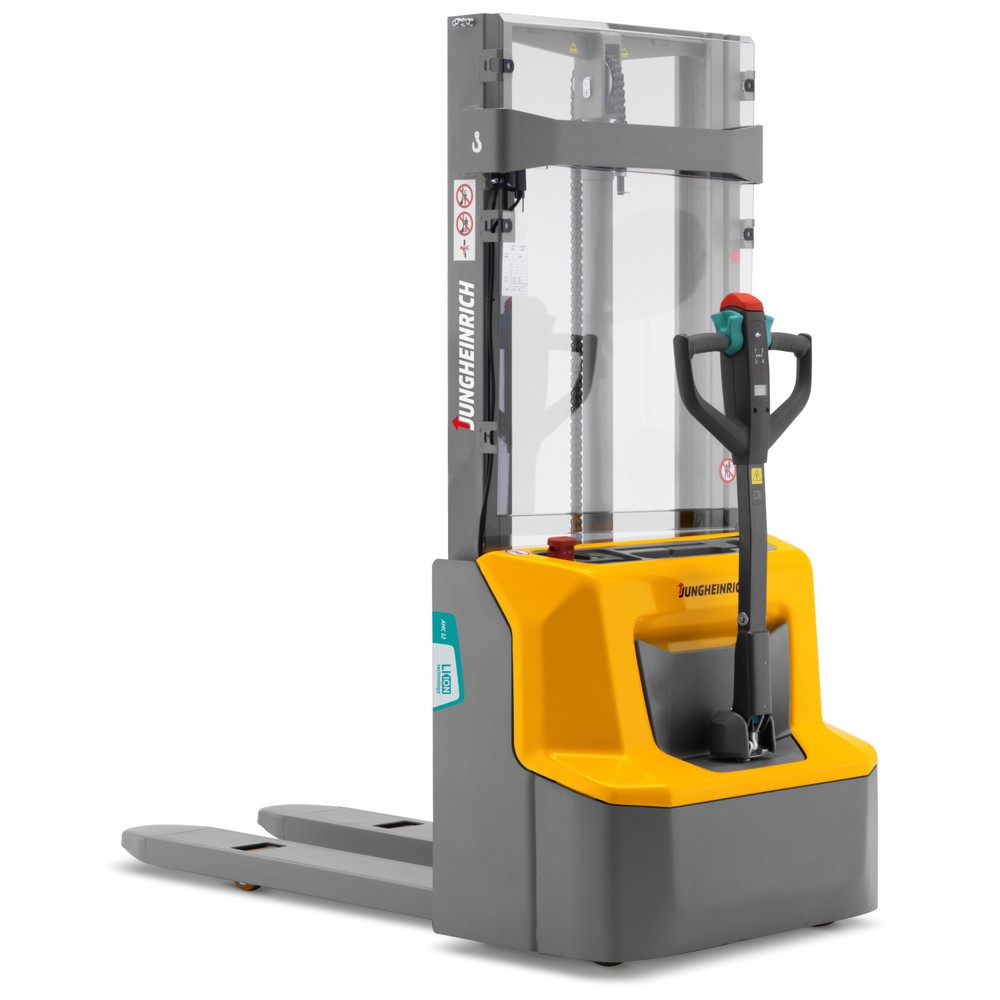 Número de imagen del producto 5: Apilador elevadora eléctrica Jungheinrich AMC 12, mástil de elevación telescópico doble, altura de elevación 2.600 mm, capacidad de carga 1.200 kg