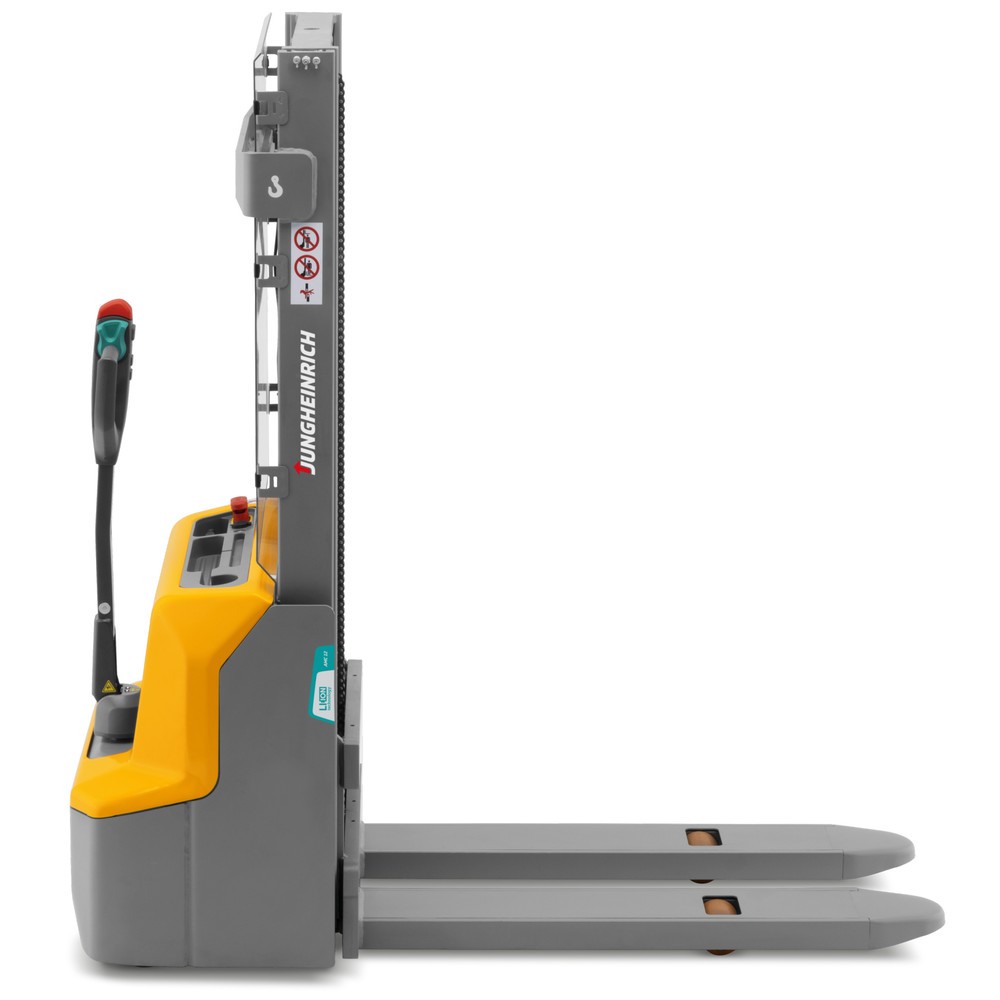 Número de imagen del producto 6: Apilador elevadora eléctrica Jungheinrich AMC 12, mástil de elevación telescópico doble, altura de elevación 2.600 mm, capacidad de carga 1.200 kg