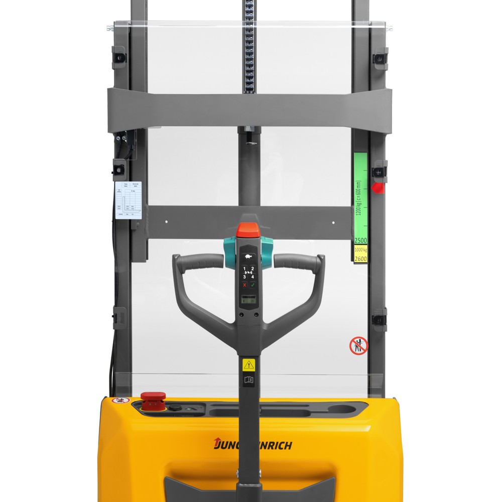 Número de imagen del producto 10: Apilador elevadora eléctrica Jungheinrich AMC 12, mástil de elevación telescópico doble, altura de elevación 2.600 mm, capacidad de carga 1.200 kg