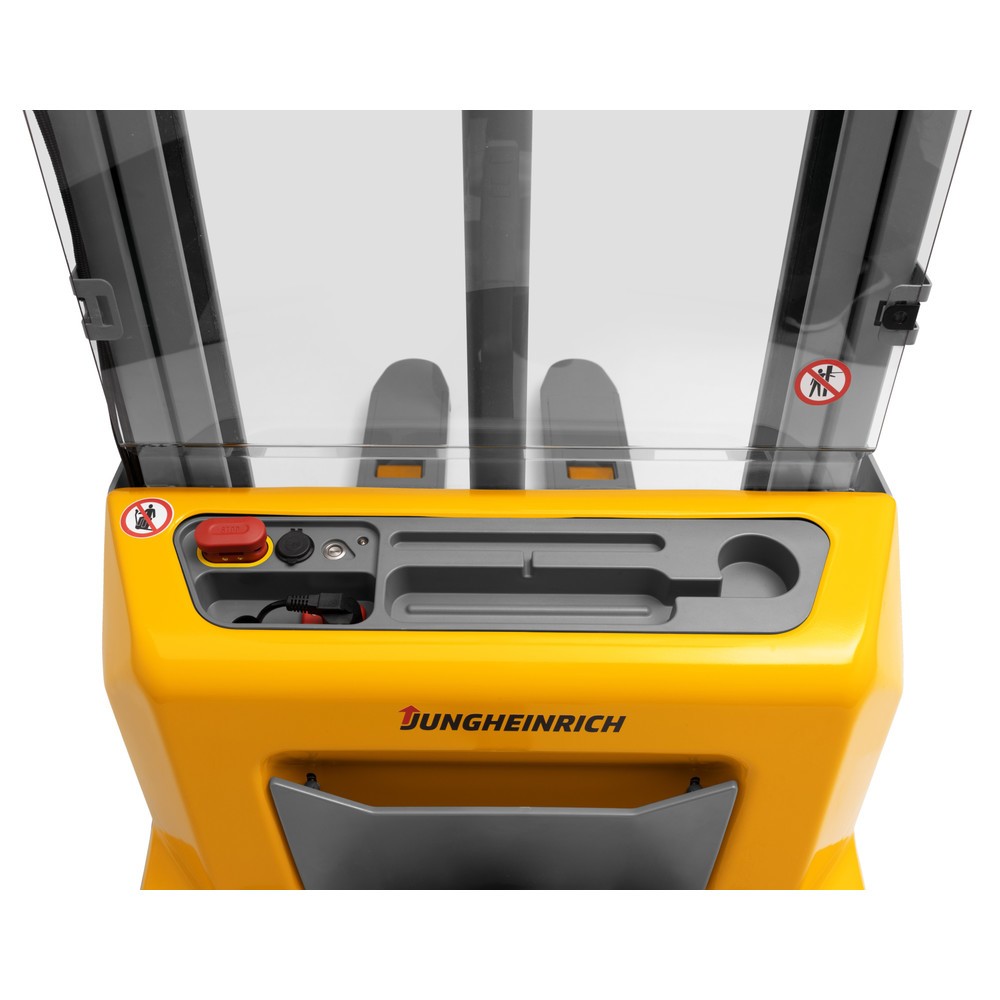 Número de imagen del producto 5: Apilador elevadora eléctrica Jungheinrich AMC 12z ZT, mástil de elevación telescópico doble, altura de elevación 2.900 mm, capacidad de carga 1.200 kg