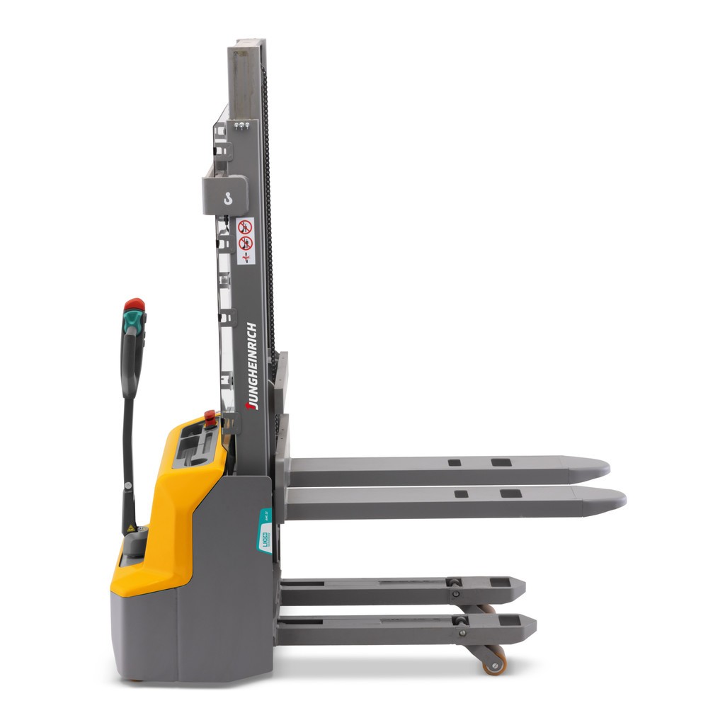 Número de imagen del producto 6: Apilador elevadora eléctrica Jungheinrich AMC 12z ZT, mástil de elevación telescópico doble, altura de elevación 2.900 mm, capacidad de carga 1.200 kg