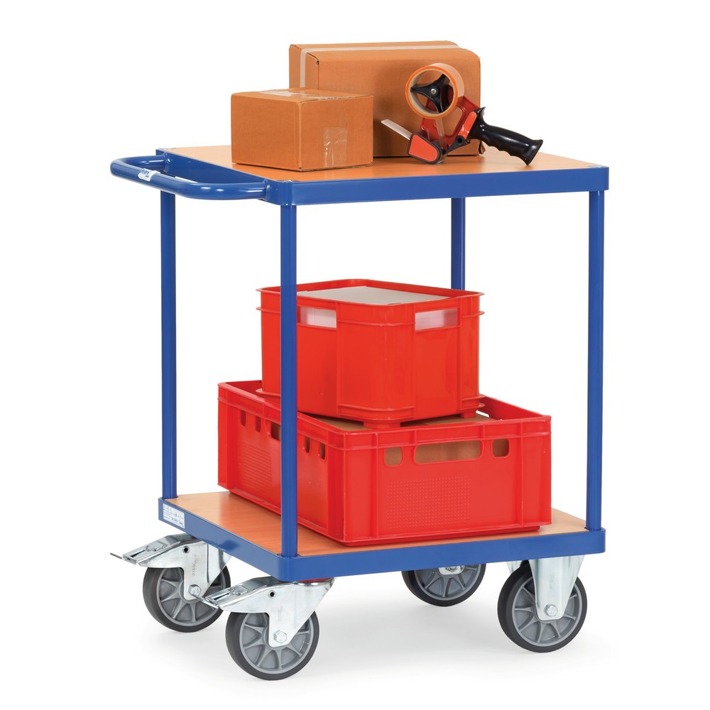 Número de imagen del producto 3: Carro pesado de montaje y con tablero fetra®, 2 pisos de 600 x 600 mm