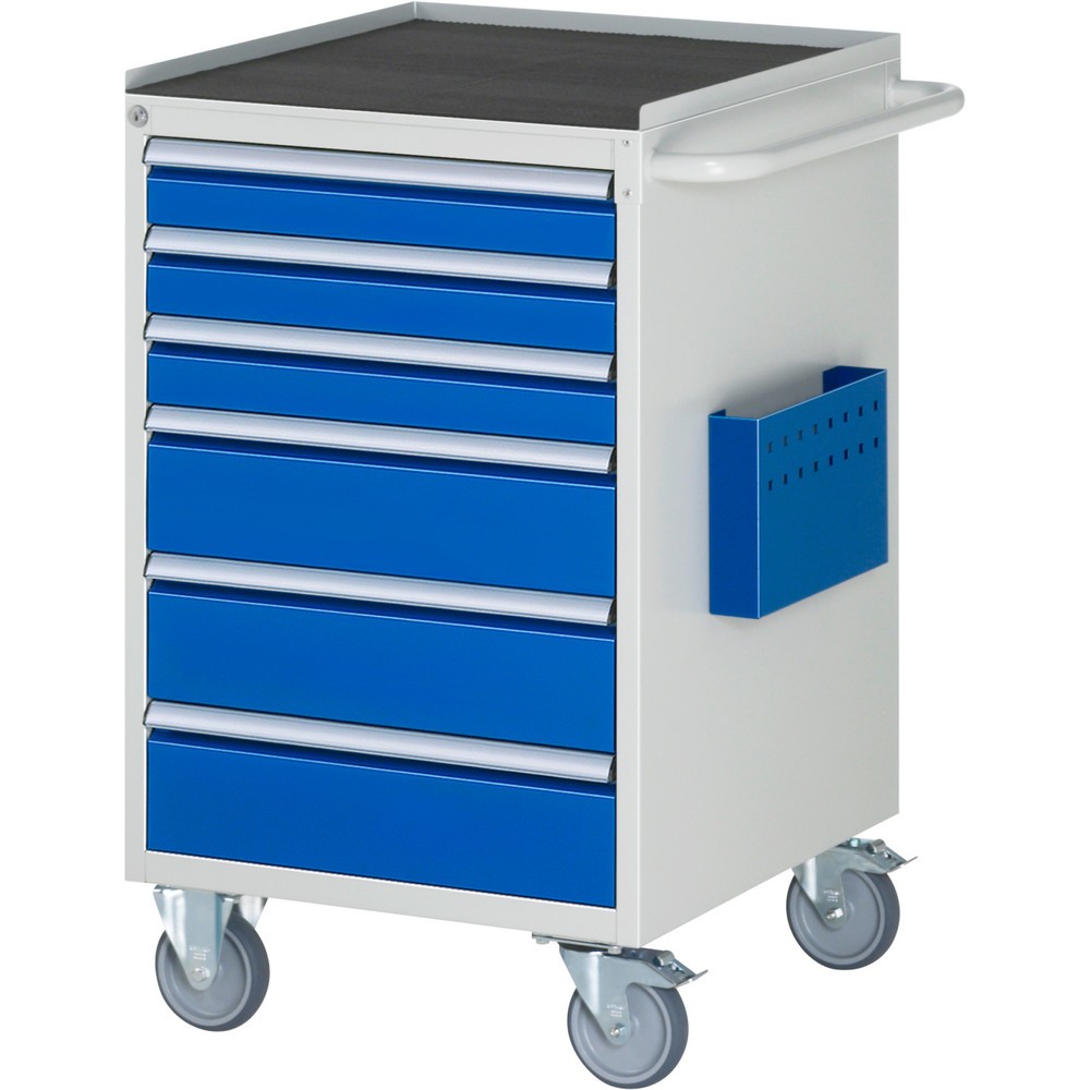 Número de imagen del producto 1: Carro de taller RAU serie 7000, HxAxF 975 x 580 x 650 mm, 6 cajones extraíbles al 90%, 3 x 90, 3 x 150 mm, encimera de metal