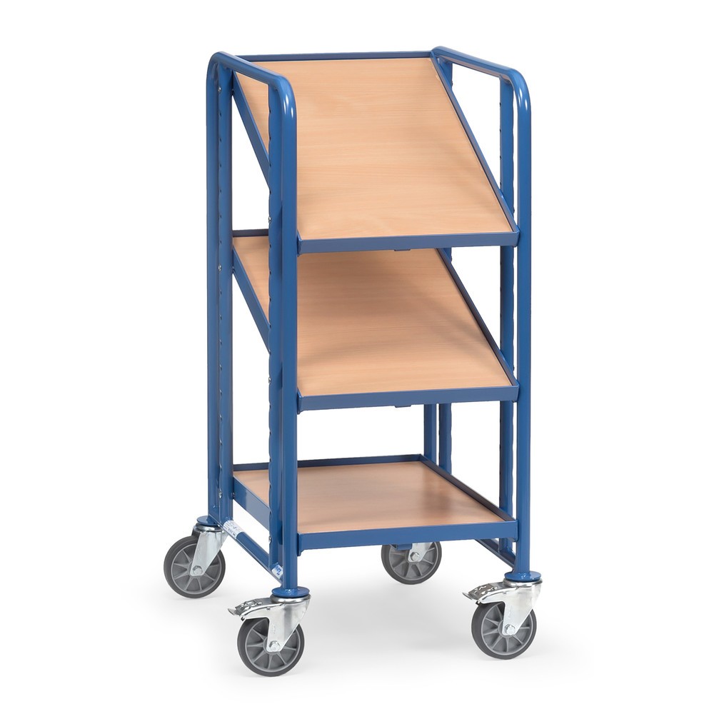Imagen del producto: carro|plataforma de suelo Eurobox fetra®, con estantes, capacidad de carga 250 kg, 3 pisos à 410 x 610 mm