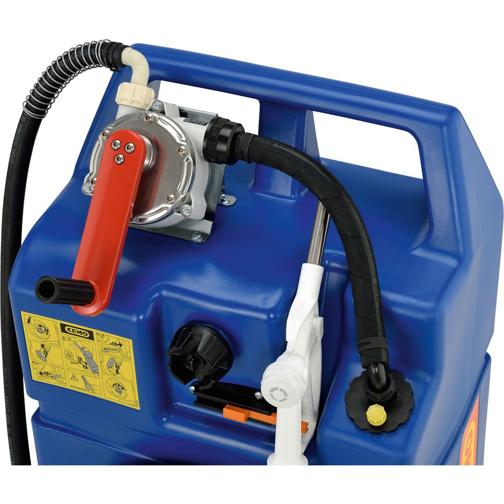 N° de l'image du produit 2 : Cart ravitailleur AdBlue® CEMO, 60 l avec pompe manuelle et vanne de ravitaillement