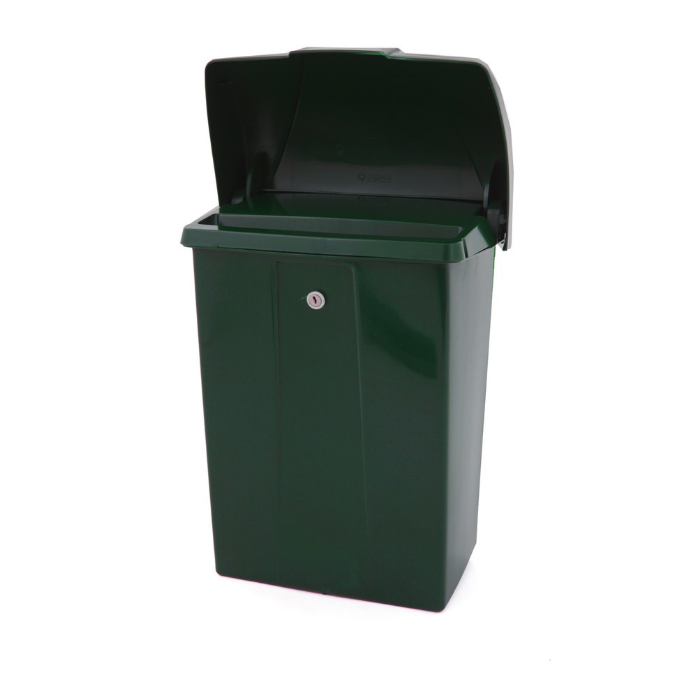 Immagine del prodotto n. 2: Cassetta delle lettere in plastica con copertura protettiva, chiudibile a chiave, verde