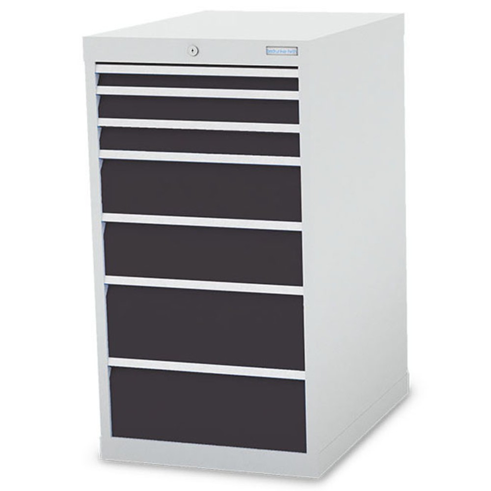 Immagine del prodotto: Cassettiera Bedrunka+Hirth R 18-24, AxLxP 1.019 x 555 x 736 mm, grigio chiaro, grigio antracite, 7 cassetti 1x50 + 2x75 + 2x150 + 2x200 mm