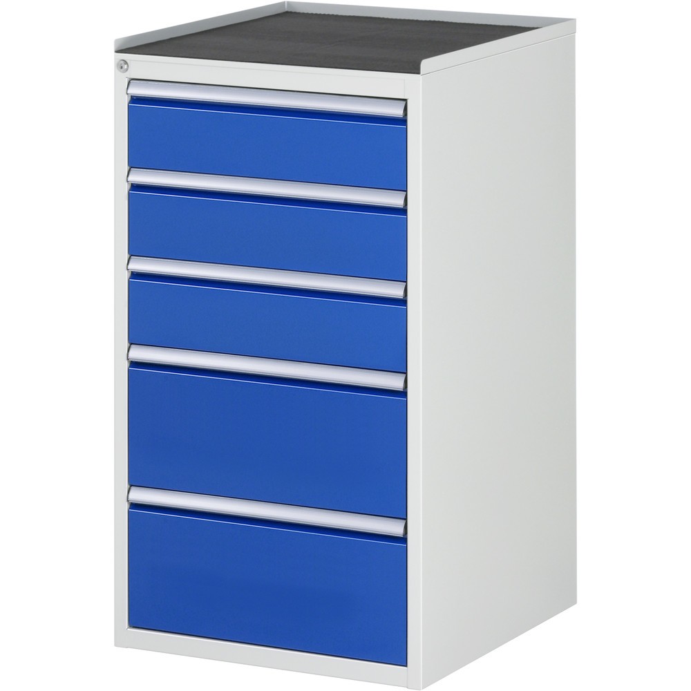 Immagine del prodotto: Cassettiera RAU serie 7000, AxLxP 1.035 x 580 x 650 mm, 5 cassetti 3 x 150, 2 x 240 mm, piano di lavoro in metallo