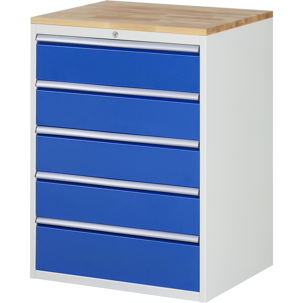 Immagine del prodotto: RAU Cassettiera Serie 7000, HxLxP 1.035 x 770 x 650 mm, con 5 cassetti misura XL, piano in faggio