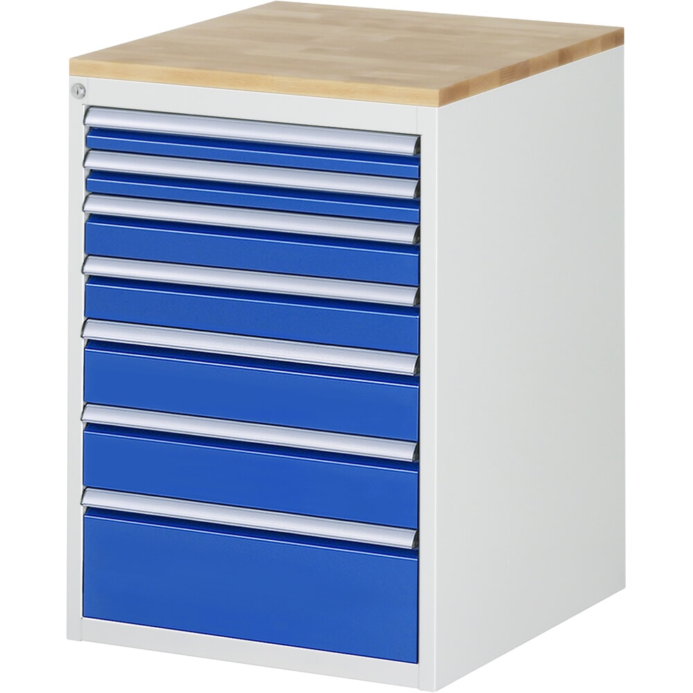 Immagine del prodotto: RAU Cassettiera Serie 7000, HxLxP 825 x 580 x 650 mm, con 7 cassetti misura L, piano in faggio