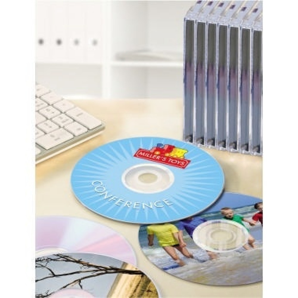 Produktabbildung Nr. 8: Avery Zweckform CD/DVD-Etikett L6015-25 matt weiß 50 St./Pack.