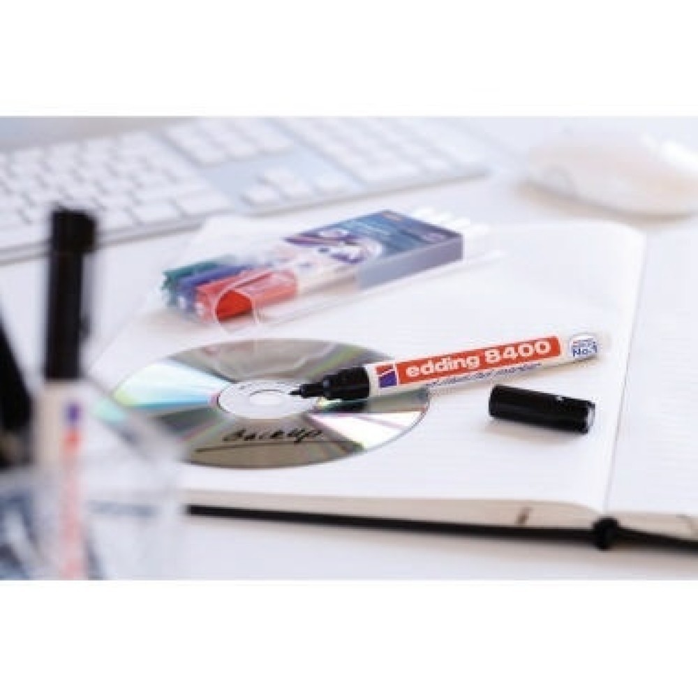 Produktabbildung Nr. 3: edding CD/DVD-Marker 8400 4-8400002 0,5-1mm Rundspitze rt