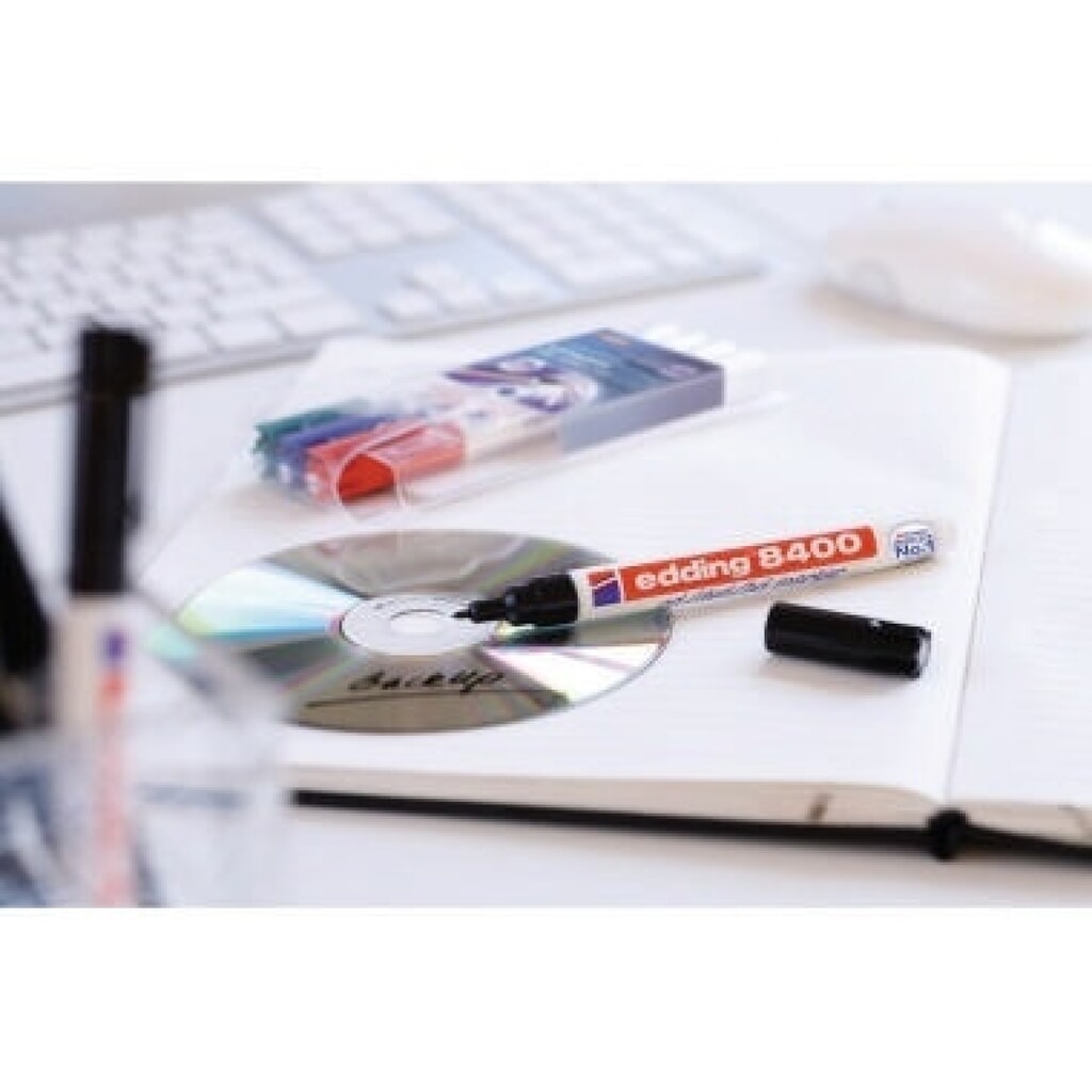 Produktabbildung Nr. 3: edding CD/DVD-Marker 8400 4-8400002 0,5-1mm Rundspitze rt