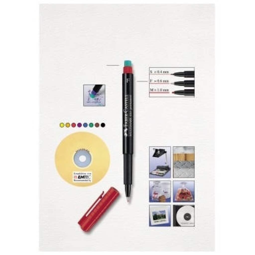 Faber Castell CD DVD-Marker MULTIMARK 152399 0,4mm schwarz Produktabbildung Nr. 3: Faber Castell CD DVD-Marker MULTIMARK 152399 0,4mm schwarz