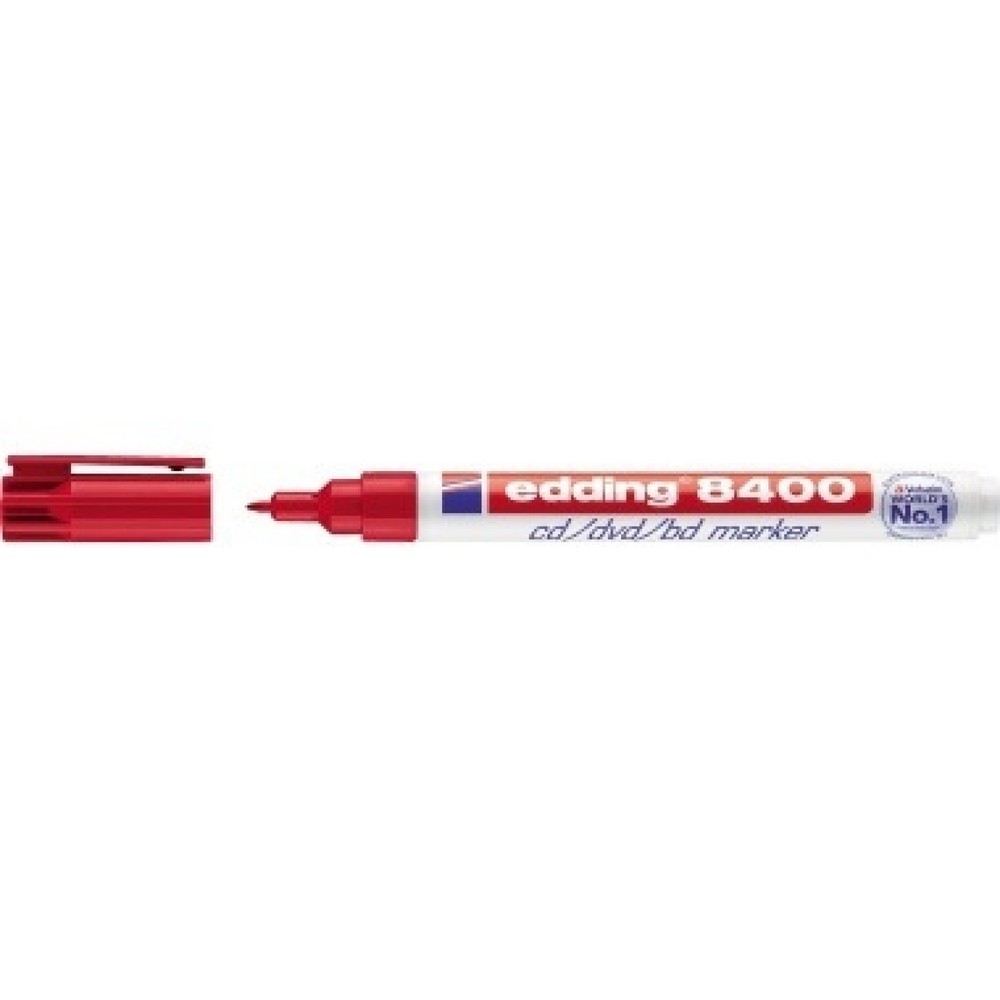 Produktabbildung: edding CD/DVD-Marker 8400 4-8400002 0,5-1mm Rundspitze rt