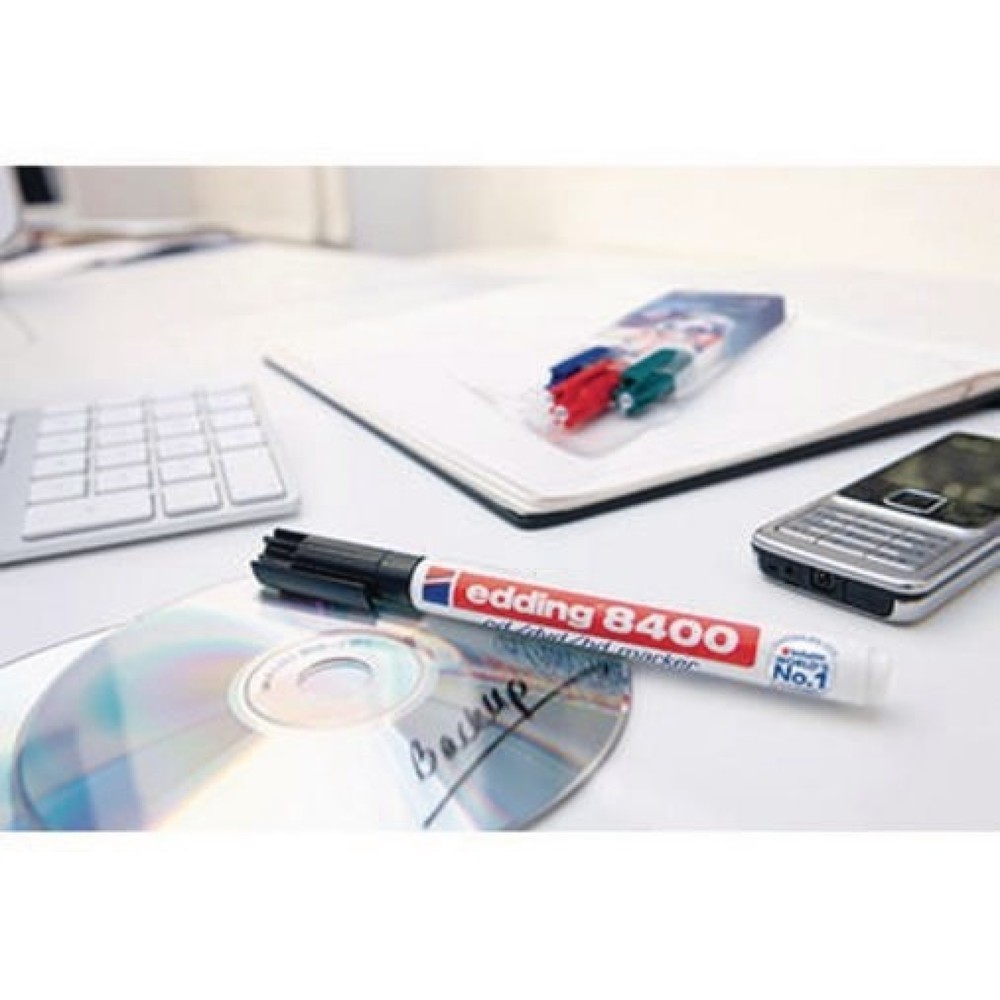 Produktabbildung Nr. 7: edding CD/DVD-Marker 8400 4-8400002 0,5-1mm Rundspitze rt