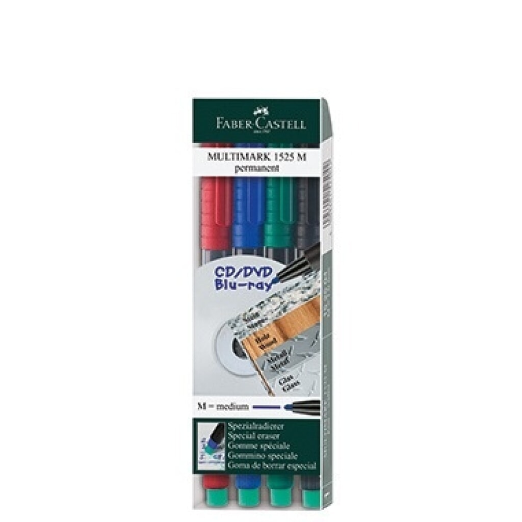 Produktabbildung: Faber Castell CD DVD-Marker MULTIMARK 152504 1mm 4 St./Pack.