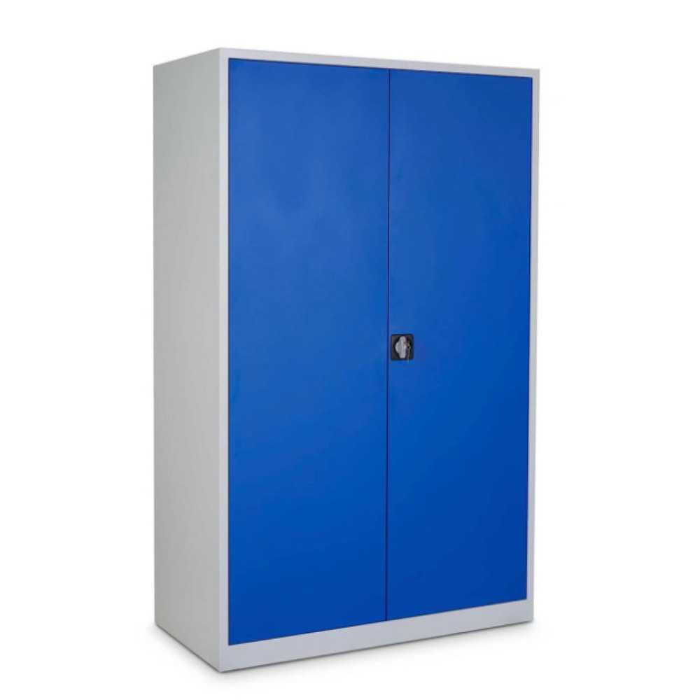 Produktabbildung Nr. 1: CEHA Flügeltürenschrank HF-ST, 5 OH, HxBxT 1.950 x 1.200 x 420 mm, pulverbeschichtete Fachböden, lichtgrau/enzianblau