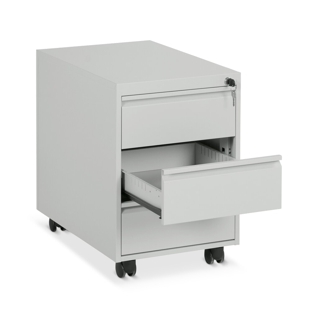 Produktabbildung Nr. 2: CEHA Rollcontainer mit Zylinderschloss + Zentralverriegelung, 3 Schubladen, HxBxT 560 x 390 x 600 mm