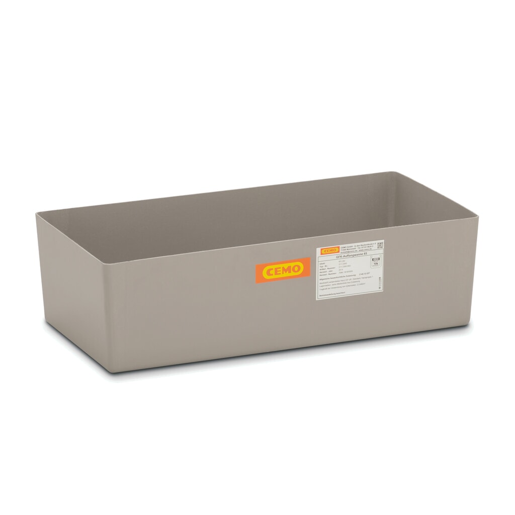 CEMO Auffangwanne aus GFK, HxBxT 240 x 420 x 820 mm Produktabbildung: CEMO Auffangwanne aus GFK, HxBxT 240 x 420 x 820 mm