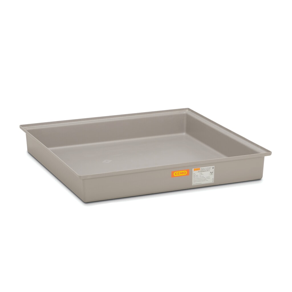 CEMO Auffangwanne aus GFK, HxBxT 180 x 1.280 x 1.280 mm Produktabbildung: CEMO Auffangwanne aus GFK, HxBxT 180 x 1.280 x 1.280 mm