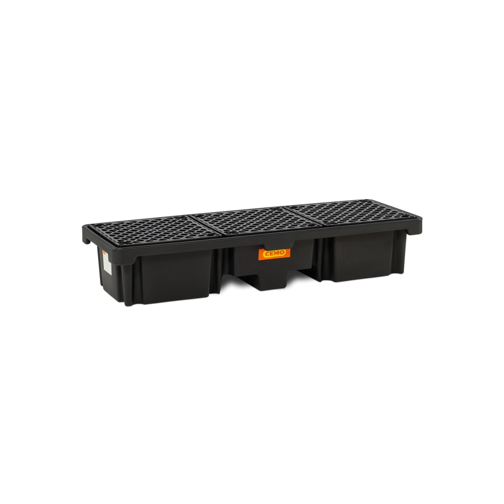 CEMO Fassauffangwanne 230/3, 3x 200 l, Auffangvolumen 215 l Produktabbildung: CEMO Fassauffangwanne 230/3, 3x 200 l, Auffangvolumen 215 l