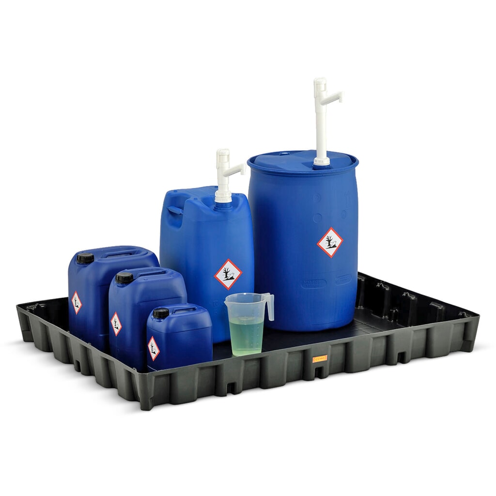 CEMO Kleingebinde-/Laborwanne aus PE, Auffangvolumen 250 l Produktabbildung Nr. 3: CEMO Kleingebinde-/Laborwanne aus PE, Auffangvolumen 250 l