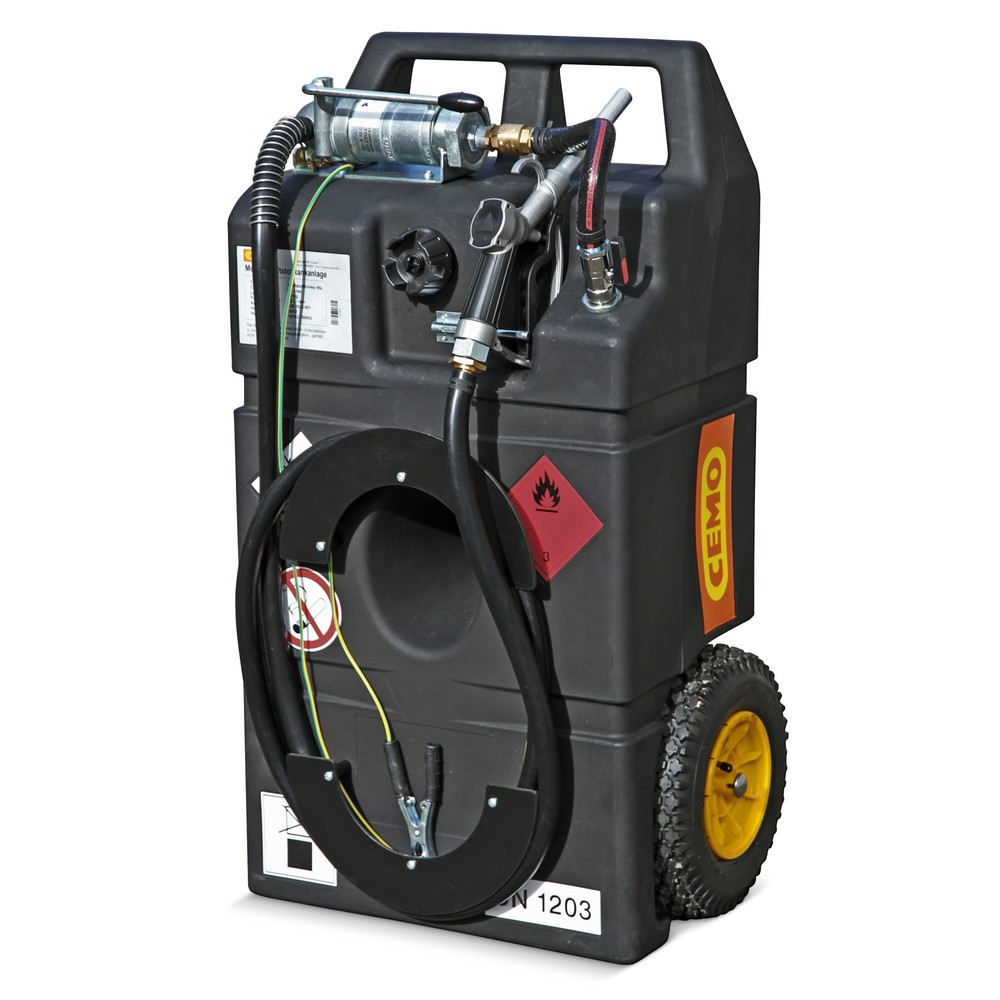 Produktabbildung Nr. 1: CEMO Kraftstoff-Trolley aus PE, 95 l, mit Handpumpe