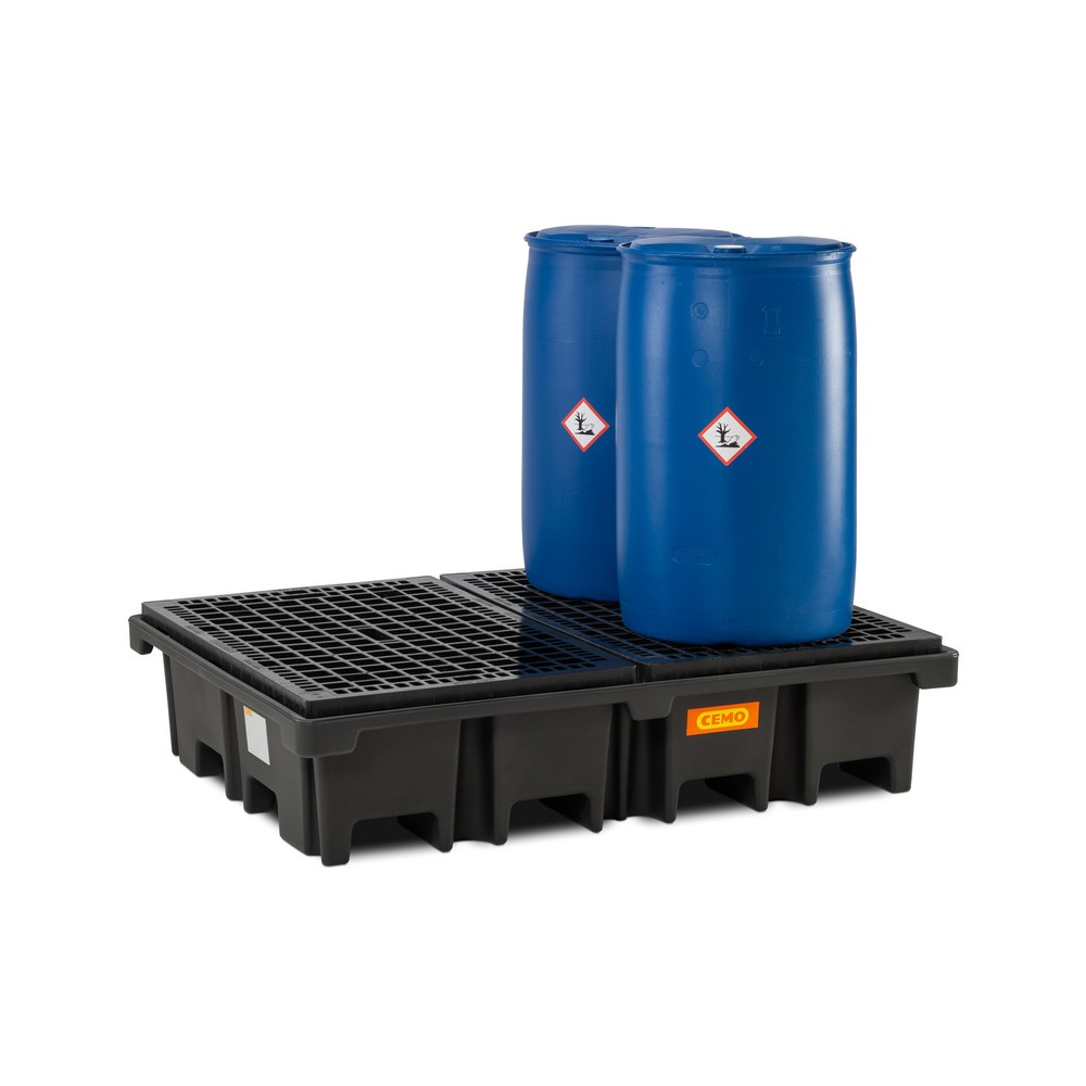 Productafbeelding nr. 3: Palletlekbak CEMO 425/4, voor 2 pallets 1.200 x 800 mm dwars, inhoud 425 l, incl. PE-rooster