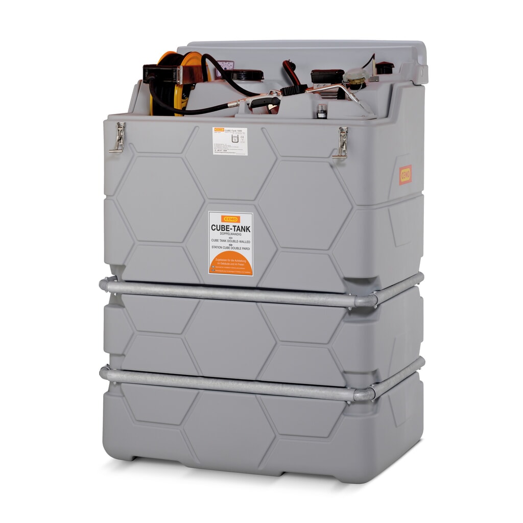 Tankanlage CEMO CUBE Indoor Premium für Schmierstoffe, 1.000 Liter Produktabbildung: Tankanlage CEMO CUBE Indoor Premium für Schmierstoffe, 1.000 Liter