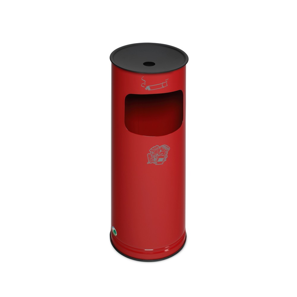 Illustration du produit: Cendrier sur pied VAR® Basic, modèle combiné, 17 litres, rouge