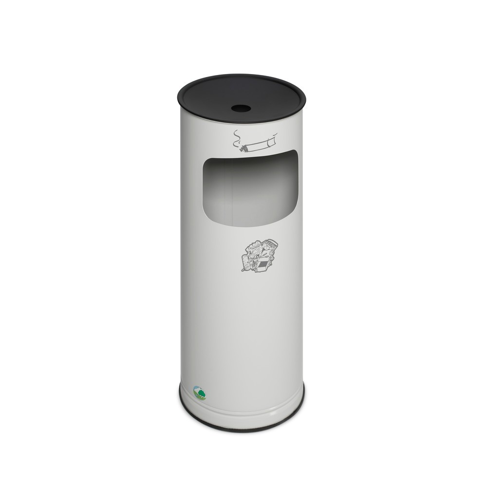 Illustration du produit: Cendrier sur pied VAR® Basic, modèle combiné, 17 litres, gris clair