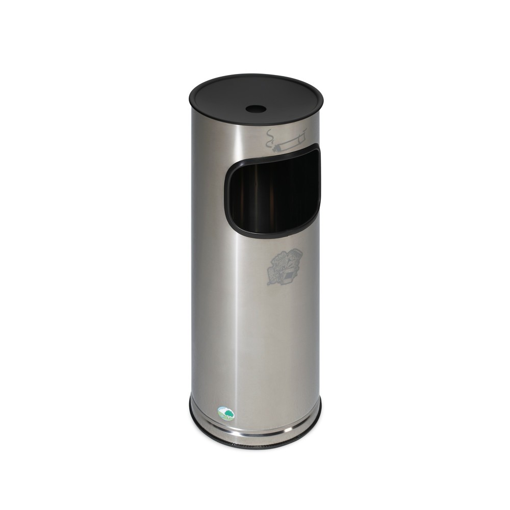 Illustration du produit: Cendrier sur pied VAR® Basic, modèle combiné, 17 litres, acier inoxydable